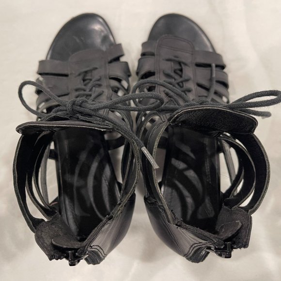 Call It Spring Lace-Up Wedge Sandals - Picture 3 of 6